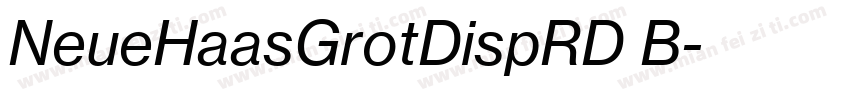 NeueHaasGrotDispRD B字体转换